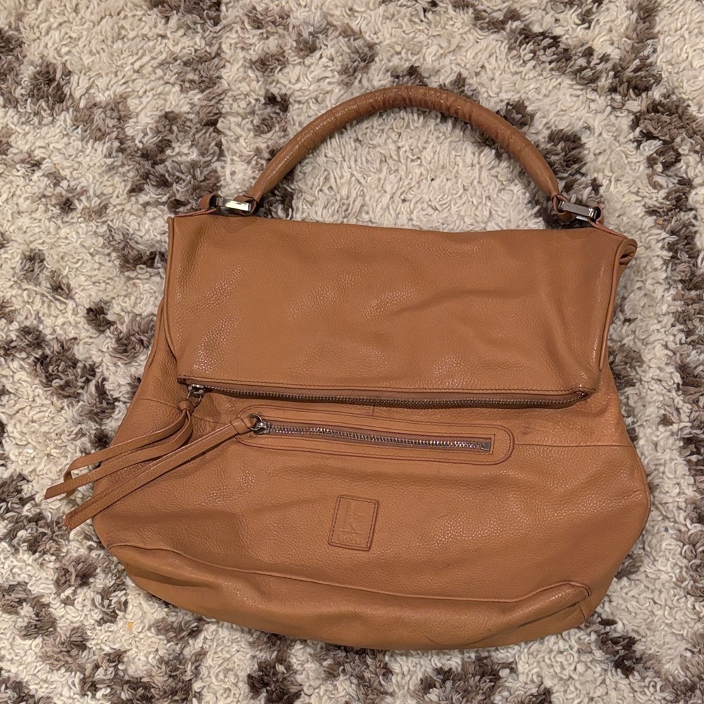 Kooba Tan Leather Shoulder Bag